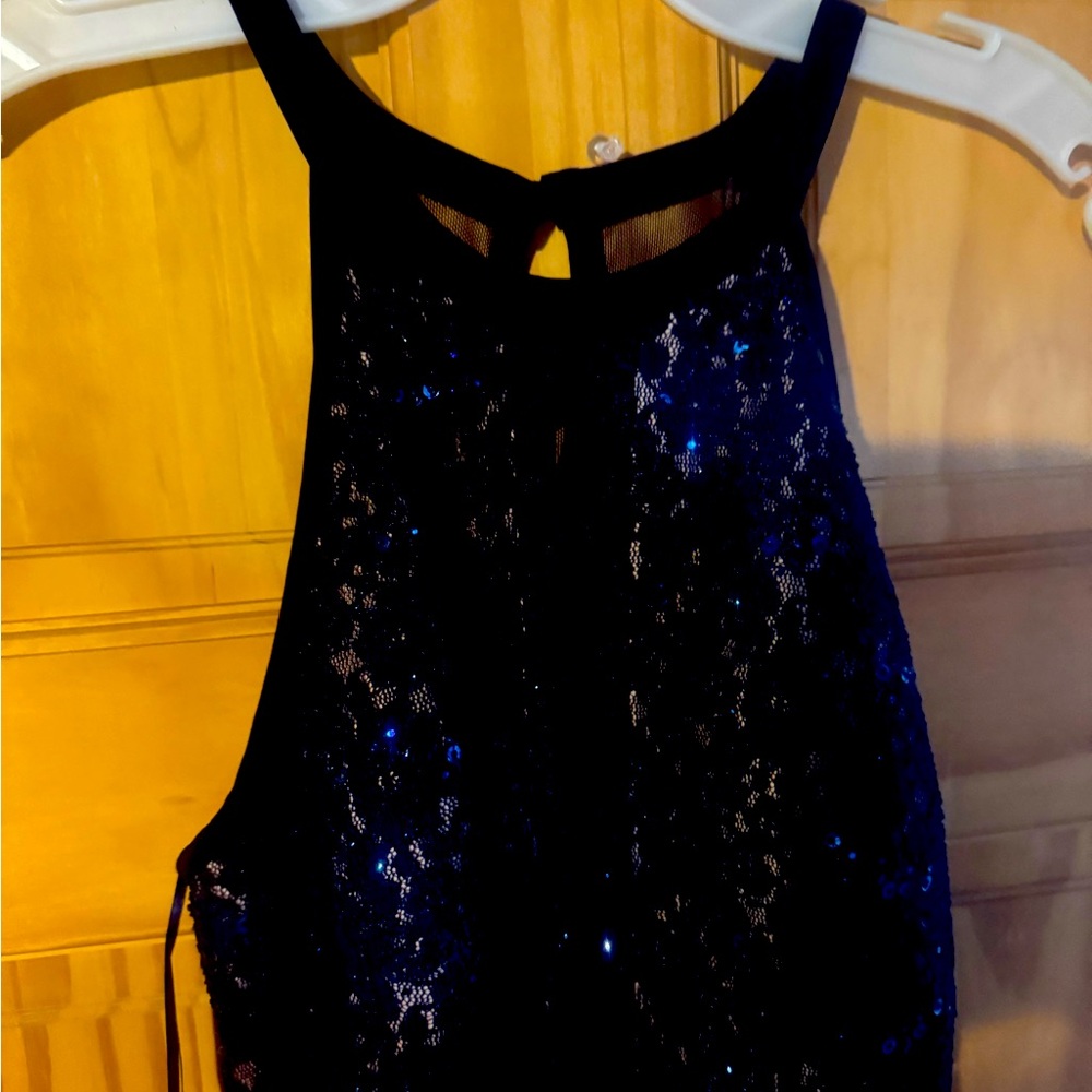 Navy blue gown